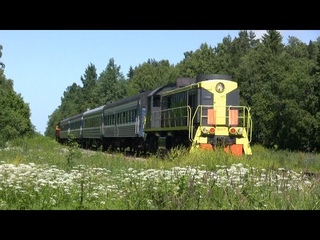 ТЭМ2-6487+туристический поезд+ЧМЭ3-1322