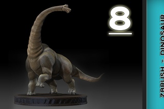 Zbrush Texturing Tutorial - Dinosaur (brachiosaurus) Part 8