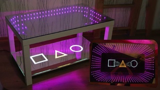 2 эффекта в одном столике своими руками бесконечное зеркало infinity mirror coffee table how to make