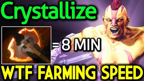 Crystallize Dota 2 Anti Mage 8min Battle Fury, WTF Farming