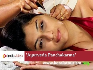 Ayurveda  panchakarma treatment demonstration kerala india