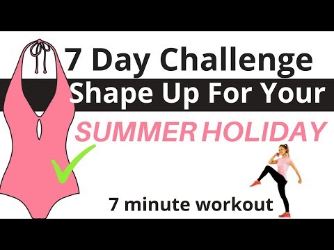 7 Day Get In Shape Home Workout Challenge 7 Minute Weight Loss Workout Total Body Toning