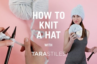 Шапочка из перуанской шерсти / How To Knit A Hat - with Tara Stiles