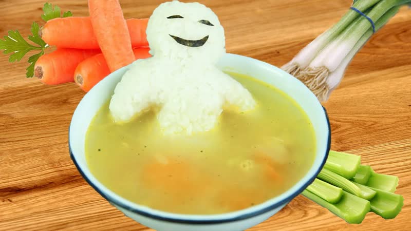 RICE LITTLEMEN IN CHICKEN BROTH, MUSAS KAREN LOS
