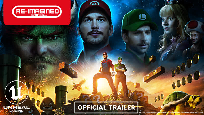 Chris Pratt Super Mario Remake Видео на Unreal Engine показывает реалистичного