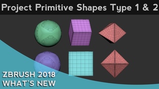 021 ZBrush 2018 Project Primitive Shapes Type 1 And 2