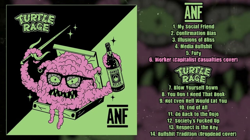 ANF, Turtle Rage split 7 FULL ALBUM (2023 Powerviolence,