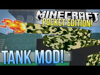 Minecraft Pocket Edition | TANK MOD! | Mod Showcase