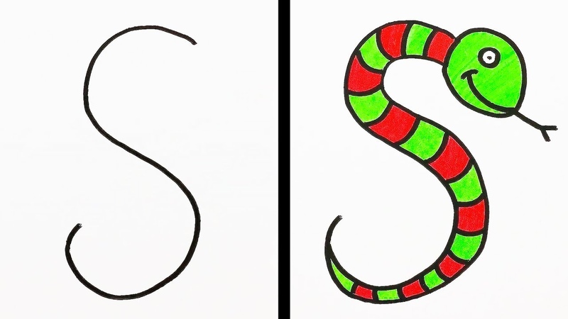 COMMENT TRANSFORMER DES LETTRES EN ANIMAUX DRÔ