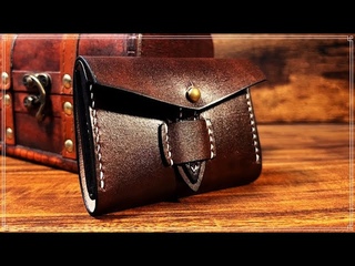 Making Antique-Style Compact Wallet: Leather Craft + Free Pattern PDF