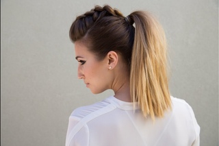 Dutch Braid Faux Hawk Pony