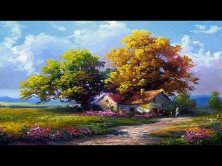 How I Paint Landscape Just By 4 Colors Oil Painting Landscape Step By Step 97 By Yasser Fayad