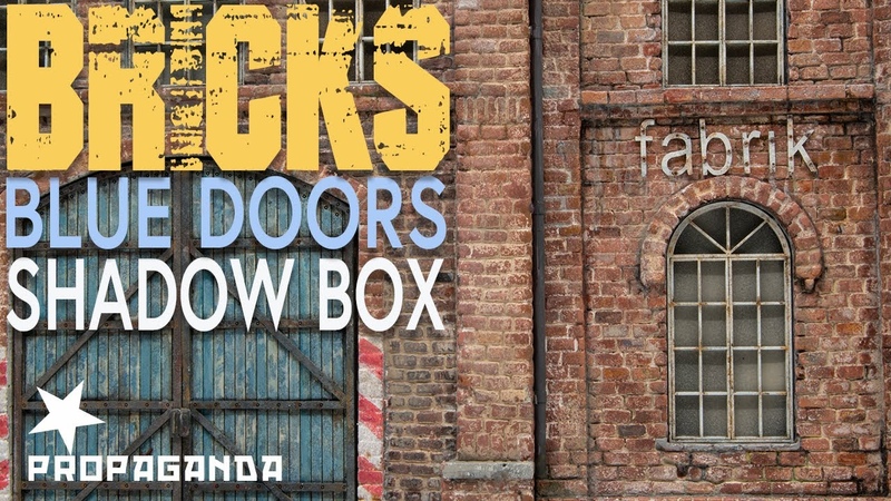 Bricks Blue Doors. Painting Millions of Bricks, Weathering Creating a Shadow Box