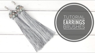 #МК - Серьги-кисти | Оплетение кисточки | #Tutorial - Earrings-brush | Finishing brush from threads