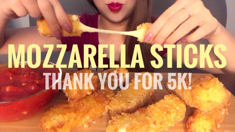 ASMR Deep Fried Mozzarella Cheese Sticks Three Ways, Cooking Crunchy Eating Sounds ( No