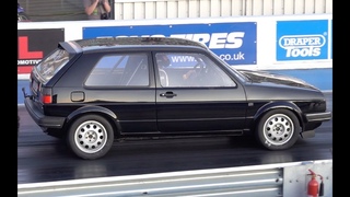 BOBA MOTORING 8 Second Mk2 Golf At Santa Pod Raceway