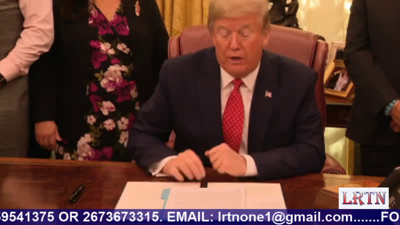 Pres. Trump speaks in the Oval Office. copyright law
