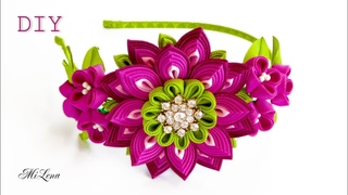 ОБОДОК КАНЗАШИ, МК / DIY Kanzashi Headband