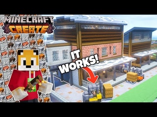 I built working FORKLIFT TRUCKS in Minecraft Create Mod