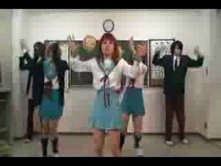 (Haruhi) Full “Hare hare yukai“ dance by Japanese cosplayers