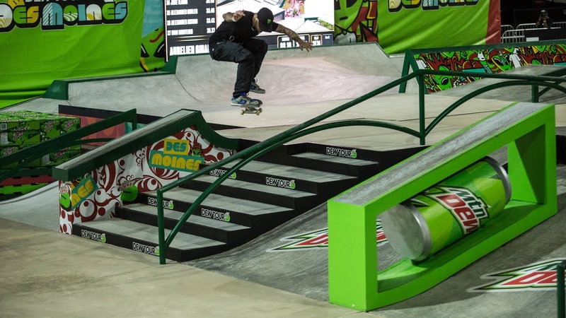 Top Three Runs from Men s Street Semifinals, Dew Tour Des Moines