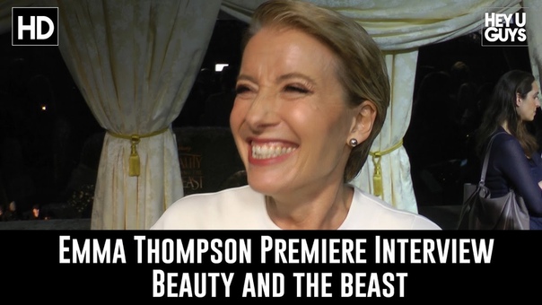 Emma Thompson Premiere Interview Beauty and the