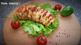 Мясная книжка или мясная гармошка из свинины в духовке в фольге